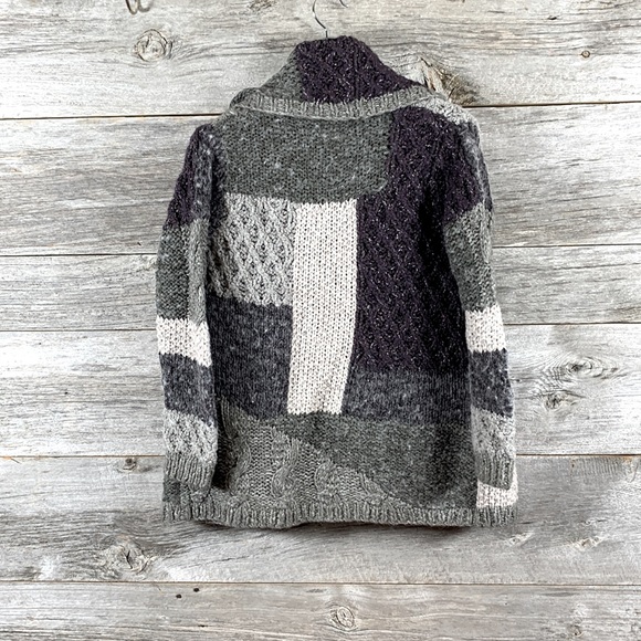 LINE Patchwork wide collar Cardigan - Picture 4 of 4